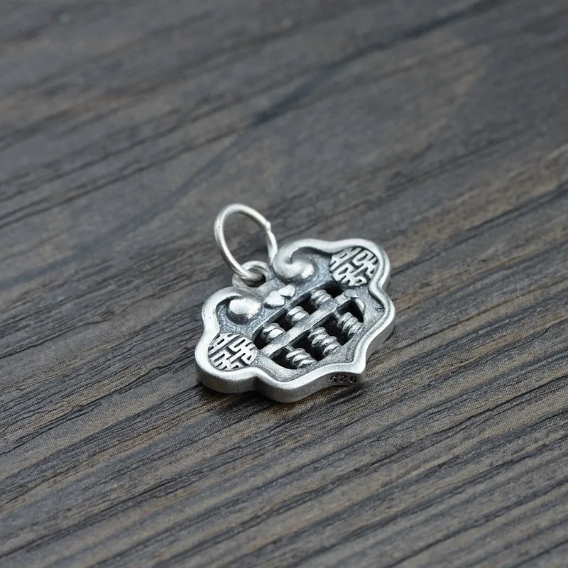 925 Silver Abacus Pendant S925 Thai Silver Pendants for Women Jewelry Making