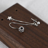 925 Silver Asymmetry Heart Hoop Earrings for Women