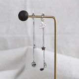 925 Silver Asymmetry Heart Hoop Earrings for Women