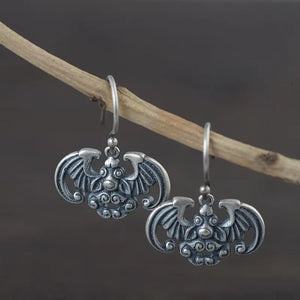 925 Silver Bat Earrings Women Jewelry S925 Sterling Drop Animal Vintage