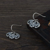 925 Silver Bat Earrings Women Jewelry S925 Sterling Drop Animal Vintage