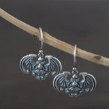 925 Silver Bat Earrings Women Jewelry S925 Sterling Drop Animal Vintage