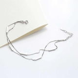 925 Silver Bracelet Bamboo Box Chain S925 Silver Bracelets for Women Jewelry