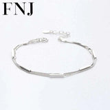 925 Silver Bracelet Bamboo Box Chain S925 Silver Bracelets for Women Jewelry