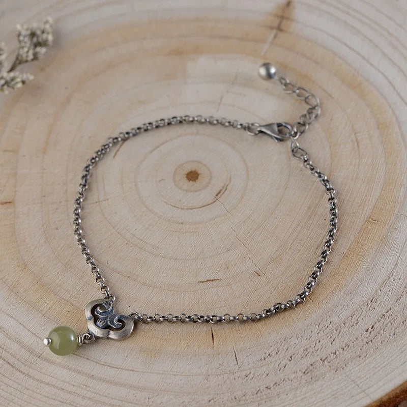 925 Silver Bracelet for Women S925 Sterling Silver Lock Charm Jewelry