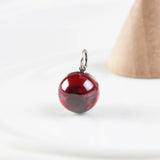 925 Silver Butterfly Pendant S925 Silver Pendants Women Red Zircon