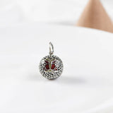 925 Silver Butterfly Pendant S925 Silver Pendants Women Red Zircon