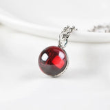 925 Silver Butterfly Pendant S925 Silver Pendants Women Red Zircon