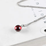 925 Silver Butterfly Pendant S925 Silver Pendants Women Red Zircon