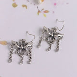 925 Silver Butterfly Tassel Earrings for Women