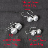 925 Silver Earrings Ball Original S925 Sterling Silver Drop Earrings