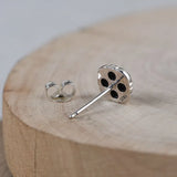 925 Silver Earrings Women S925 Sterling Silver Stud Round Agate