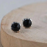 925 Silver Earrings Women S925 Sterling Silver Stud Round Agate