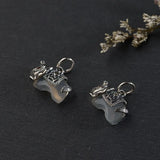 925 Silver Elephant Pendant with Chalcedony S925 Thai Silver for Jewelry Making