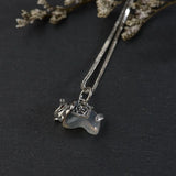 925 Silver Elephant Pendant with Chalcedony S925 Thai Silver for Jewelry Making
