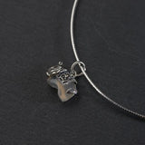925 Silver Elephant Pendant with Chalcedony S925 Thai Silver for Jewelry Making