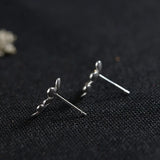 925 Silver Flower Stud Earrings for Women - S925 Sterling Silver