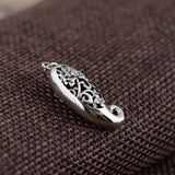 925 Silver Fish Pendant Flower S925 Solid Thai Silver Pendants