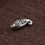 925 Silver Fish Pendant Flower S925 Solid Thai Silver Pendants