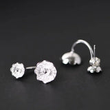 925 Silver Flower Earrings for Women S925 Sterling Silver Stud Earring