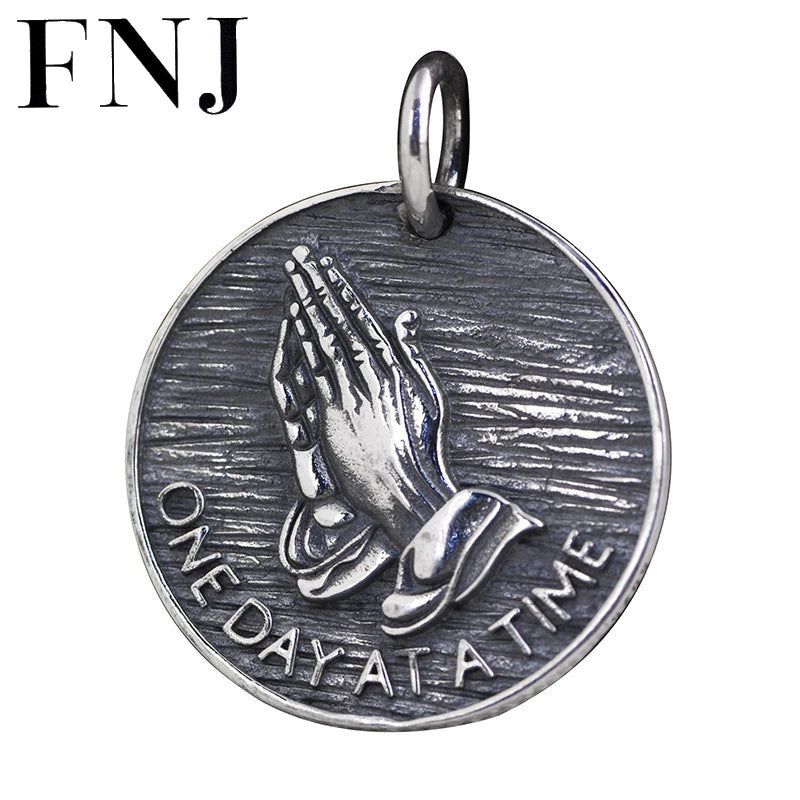 925 Silver Hands Pendant for Jewelry Making Women