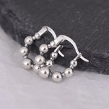 925 Silver Hoop Earrings for Women Jewelry Fine 100% Pure S925