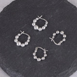 925 Silver Hoop Earrings for Women Jewelry Fine 100% Pure S925