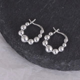 925 Silver Hoop Earrings for Women Jewelry Fine 100% Pure S925