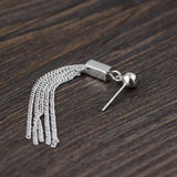 925 Silver Long Tassel Earrings for Women Jewelry