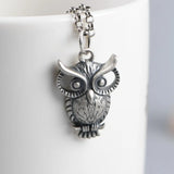 925 Silver Owl Pendant for Jewelry Making Women Animal