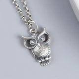 925 Silver Owl Pendant for Jewelry Making Women Animal