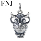 925 Silver Owl Pendant for Jewelry Making Women Animal
