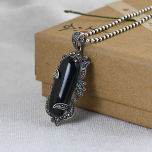 925 Silver Pendant Agate Pure S925 Sterling Silver Pendants