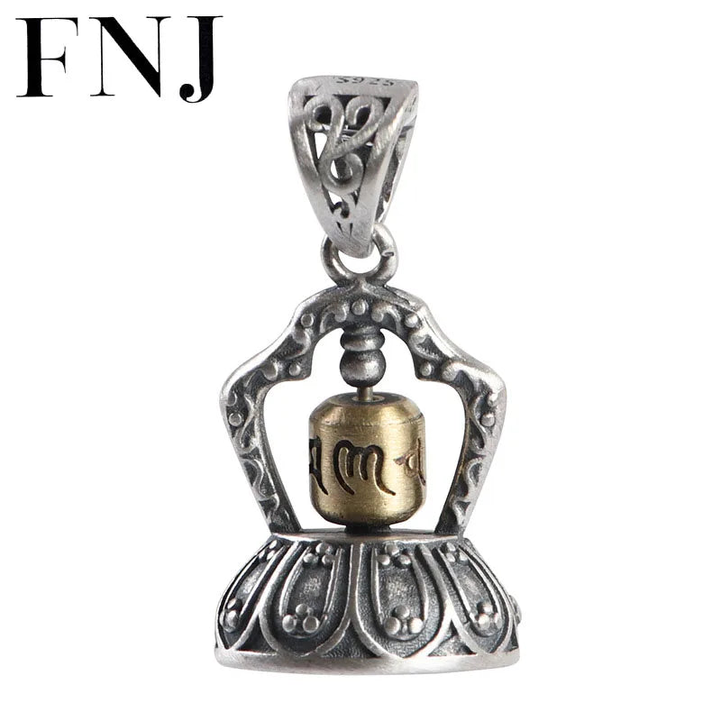 925 Silver Pendant Buddha Bell S925 Silver Pendants for Jewelry Making