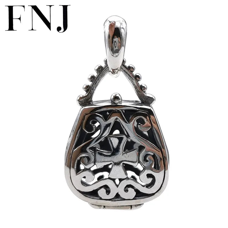 925 Silver Pendant Gawu Box Bag Cross S925 Silver Pendants Jewelry Women