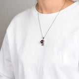 925 Silver Pendant Red Zircon Ball for Jewelry Making