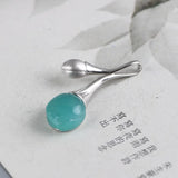 925 Silver Pendant Tulip Amazonite Natural Red Agate
