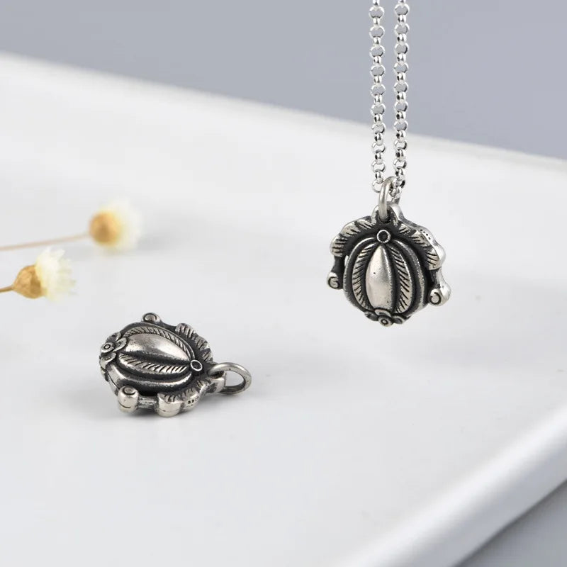 925 Silver Pendant Vintage Lantern Pure S925 Silver Pendants