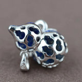 925 Silver Pendant S925 Sterling Silver Natural Lapis Lazuli Gourd