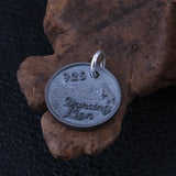 925 Silver Round Pendant Dragonfly Taoti Flower