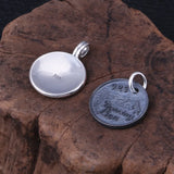 925 Silver Round Pendant Dragonfly Taoti Flower