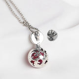 925 Silver Round Rose Corundum Pendant S925 Silver Pendants for Jewelry Making