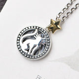 925 Silver Cat Round Pendant S925 Silver Pendants for Jewelry Making Women