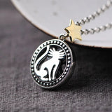 925 Silver Cat Round Pendant S925 Silver Pendants for Jewelry Making Women