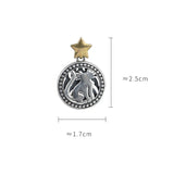 925 Silver Cat Round Pendant S925 Silver Pendants for Jewelry Making Women