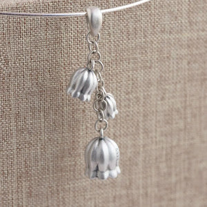 925 Silver Tassel Bell Pendant for Women