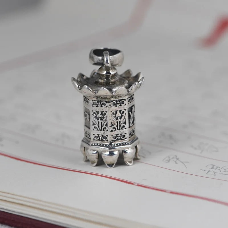 925 Silver Tower Pendant for Women S925 Sterling Silver Buddha Pendant