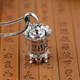 925 Silver Tower Pendant for Women S925 Sterling Silver Buddha Pendant