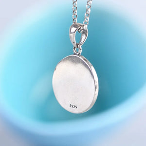 925 Silver Vintage Round Flat Pendant for Jewelry Making
