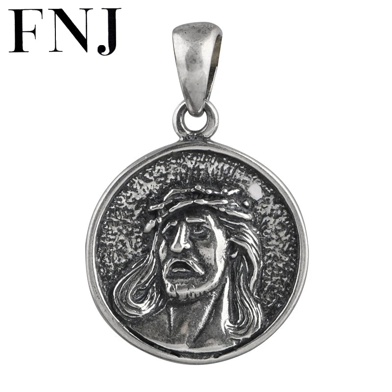 925 Silver Vintage Round Flat Pendant for Jewelry Making